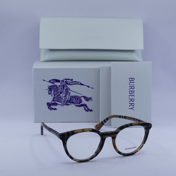 Burberry BE2429 4163 Cat Eye Eyeglasses 50mm – Check Sand - Picture 6 of 11